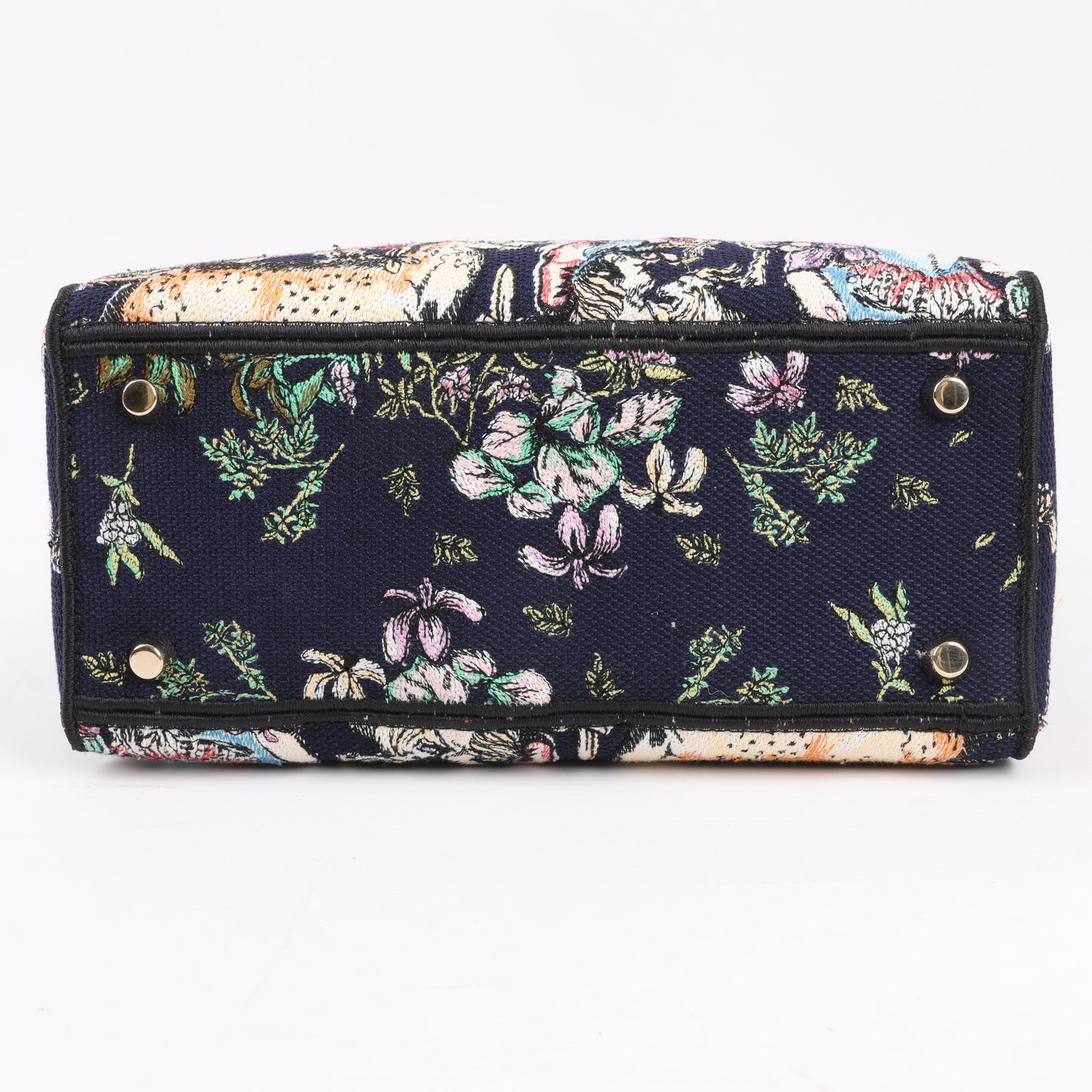 Christian Dior Lady D-Lite Canvas D-Constellation Embroidered Medium 2Way Handbag in Multicolor