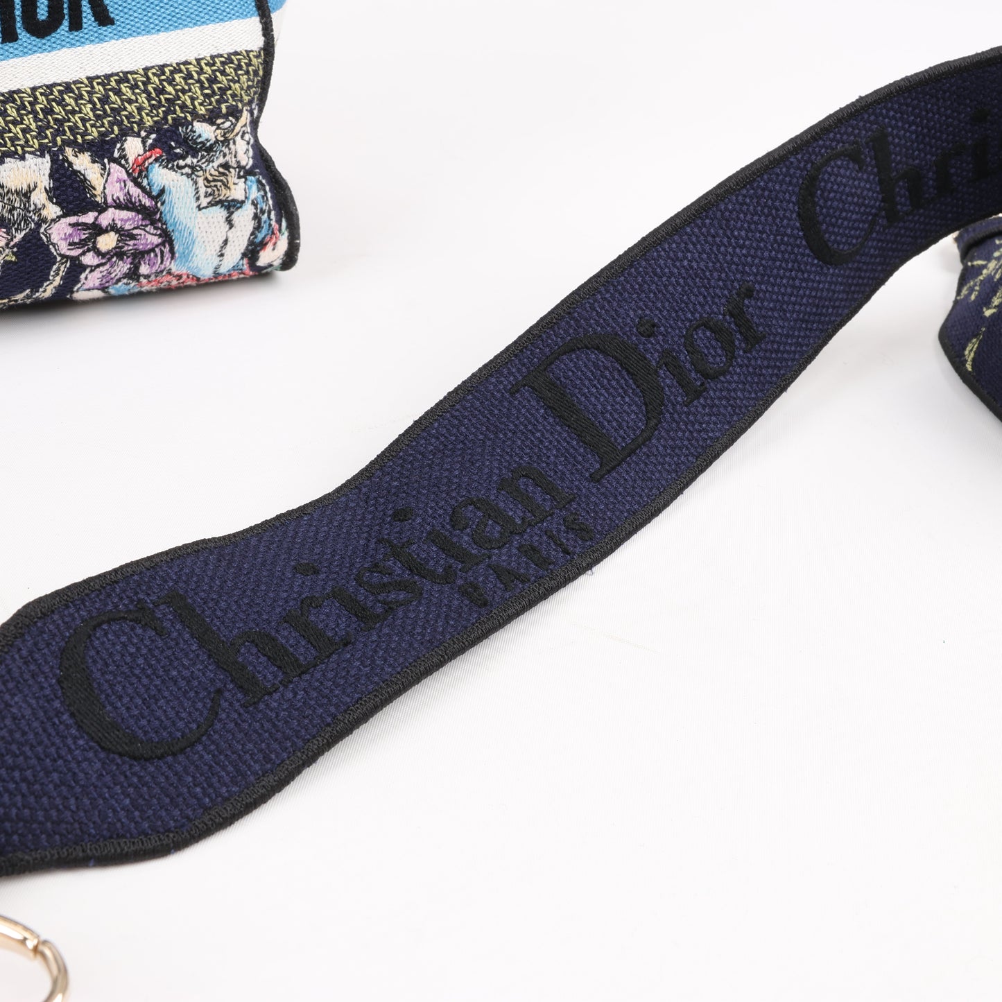 Christian Dior Lady D-Lite Canvas D-Constellation Embroidered Medium 2Way Handbag in Multicolor