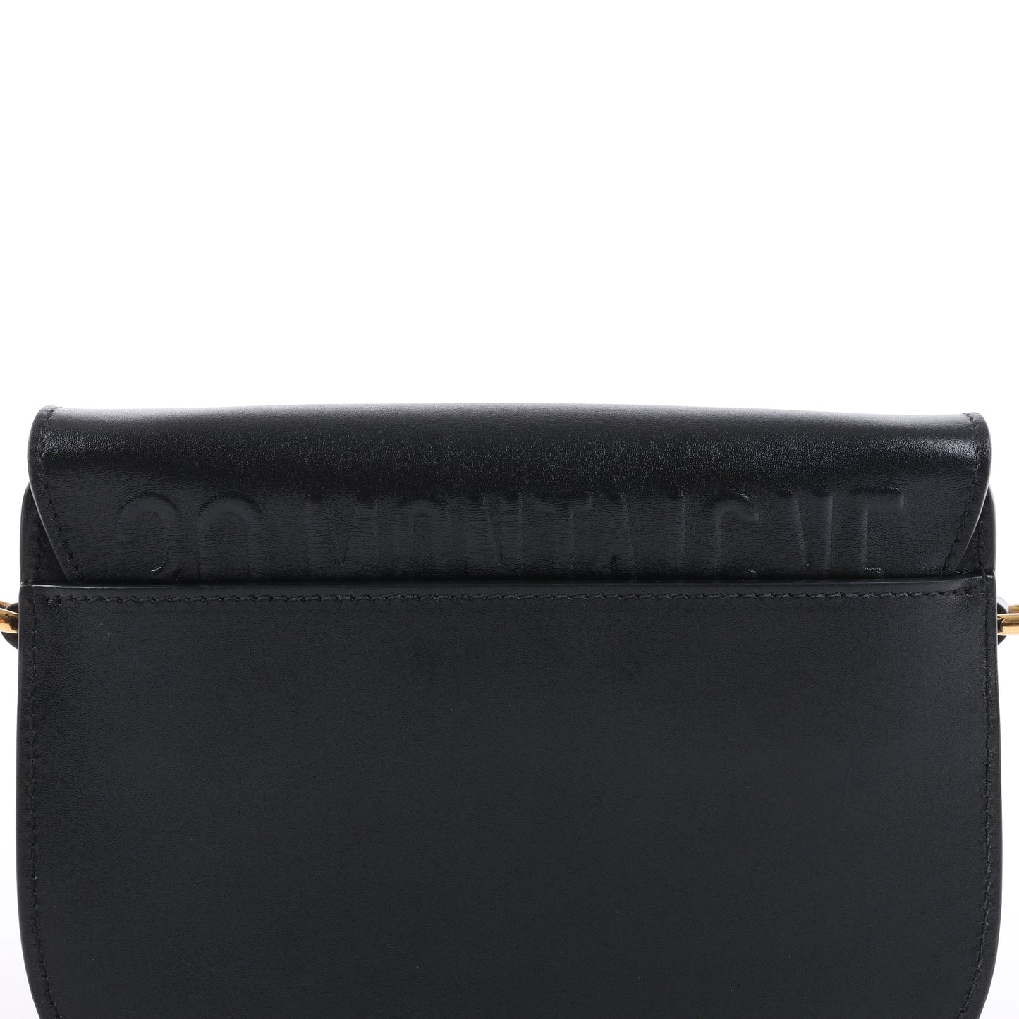 Petit sac bandoulière à rabat en cuir de veau Christian Dior Bobby noir