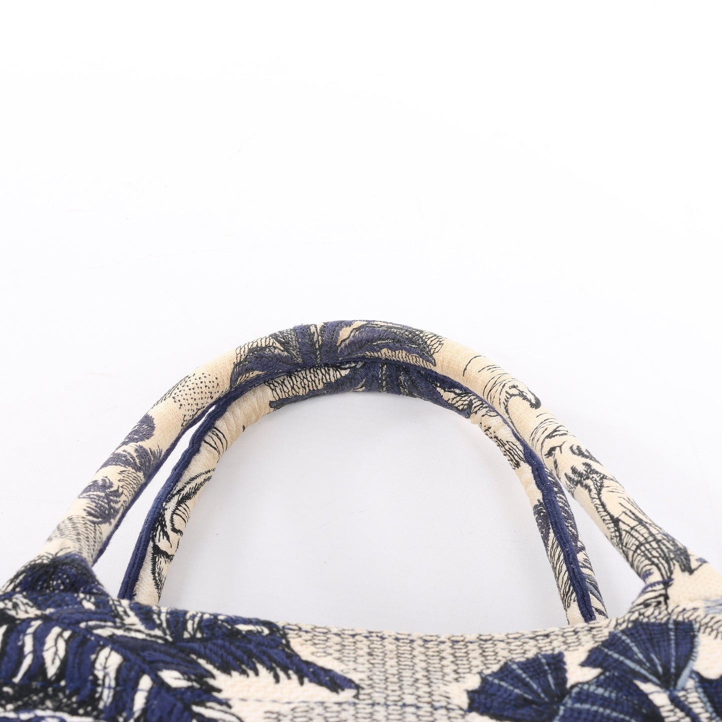 Christian Dior Book Tote, große Canvas-Tragetasche in Marineblau