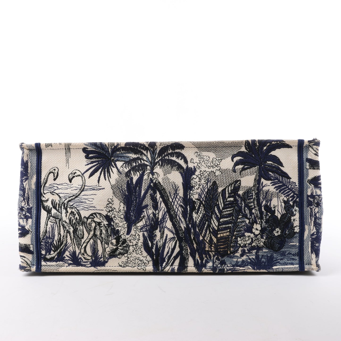 Christian Dior Book Tote, große Canvas-Tragetasche in Marineblau
