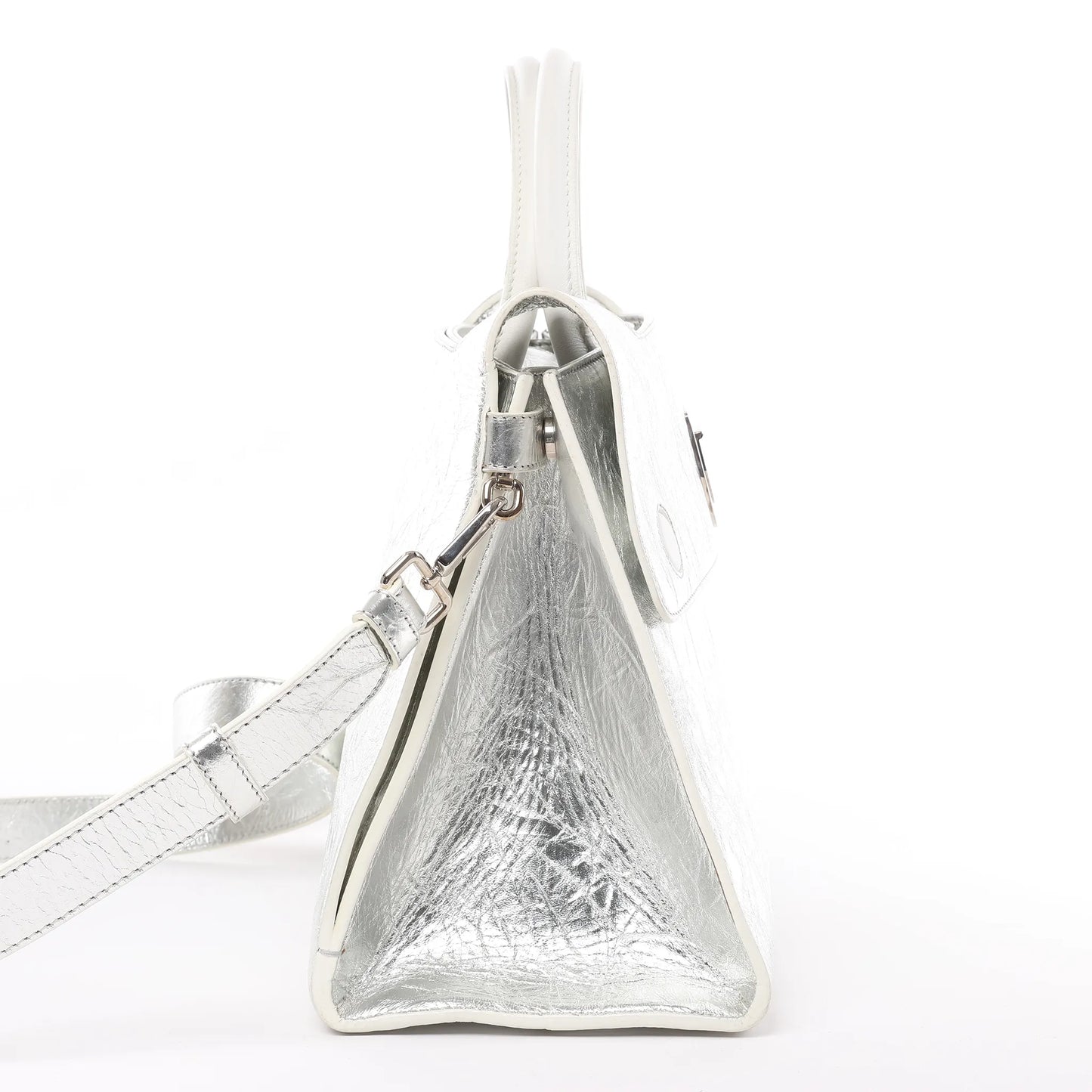 Christian Dior Diorever Medium Leather 2Way Handbag in Silver