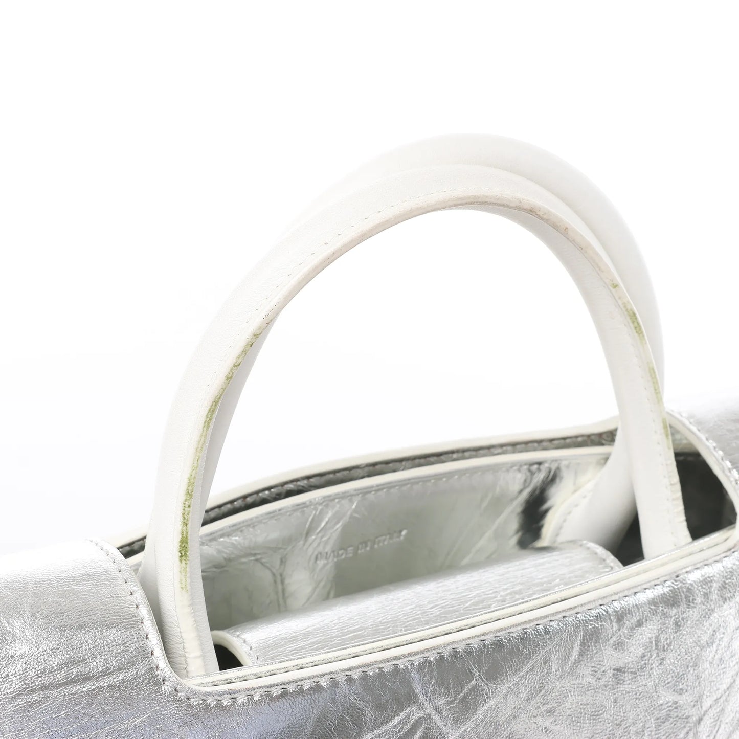 Christian Dior Diorever Medium Leather 2Way Handbag in Silver