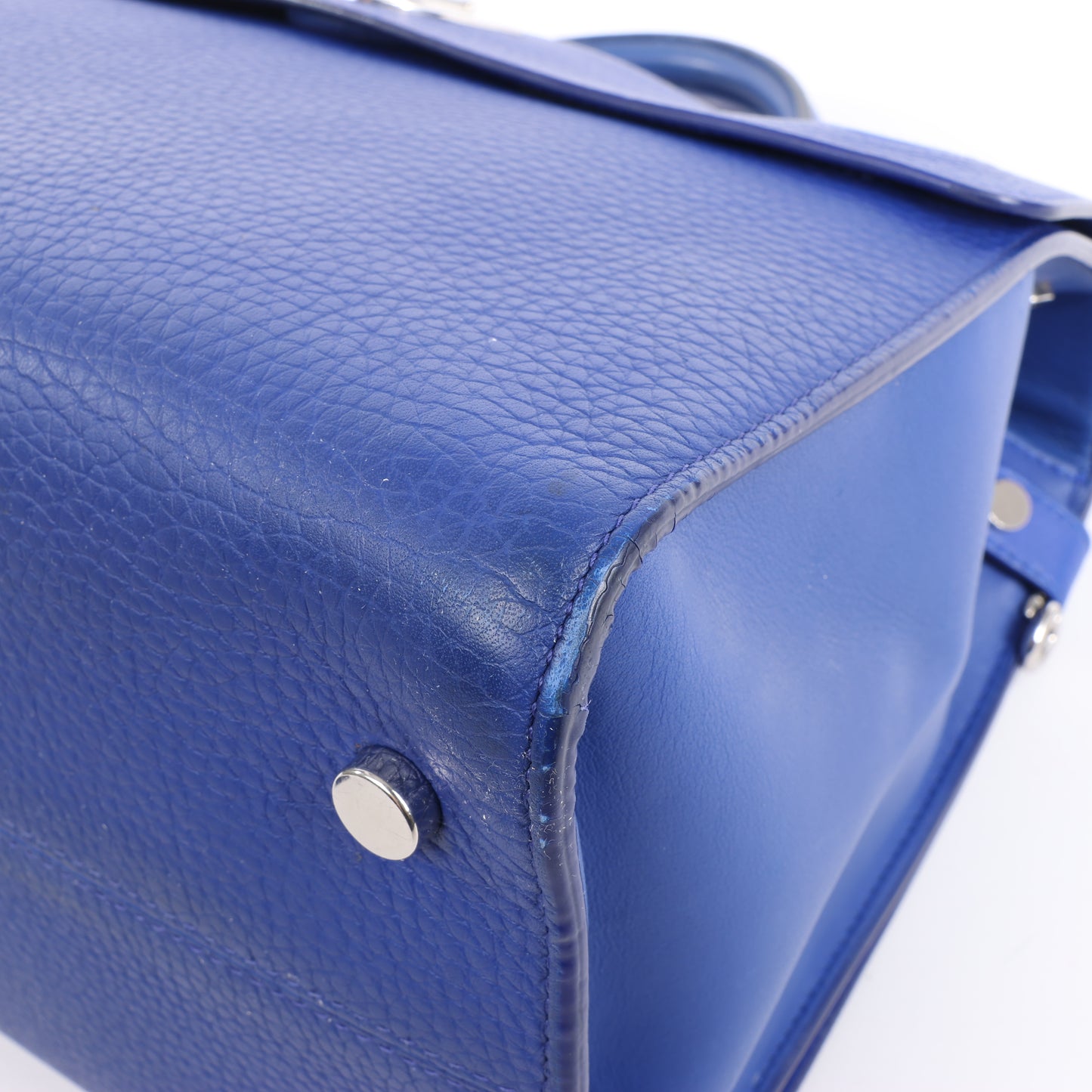 Christian Dior Diorever – Mittlere 2-Wege-Handtasche aus Leder in Blau