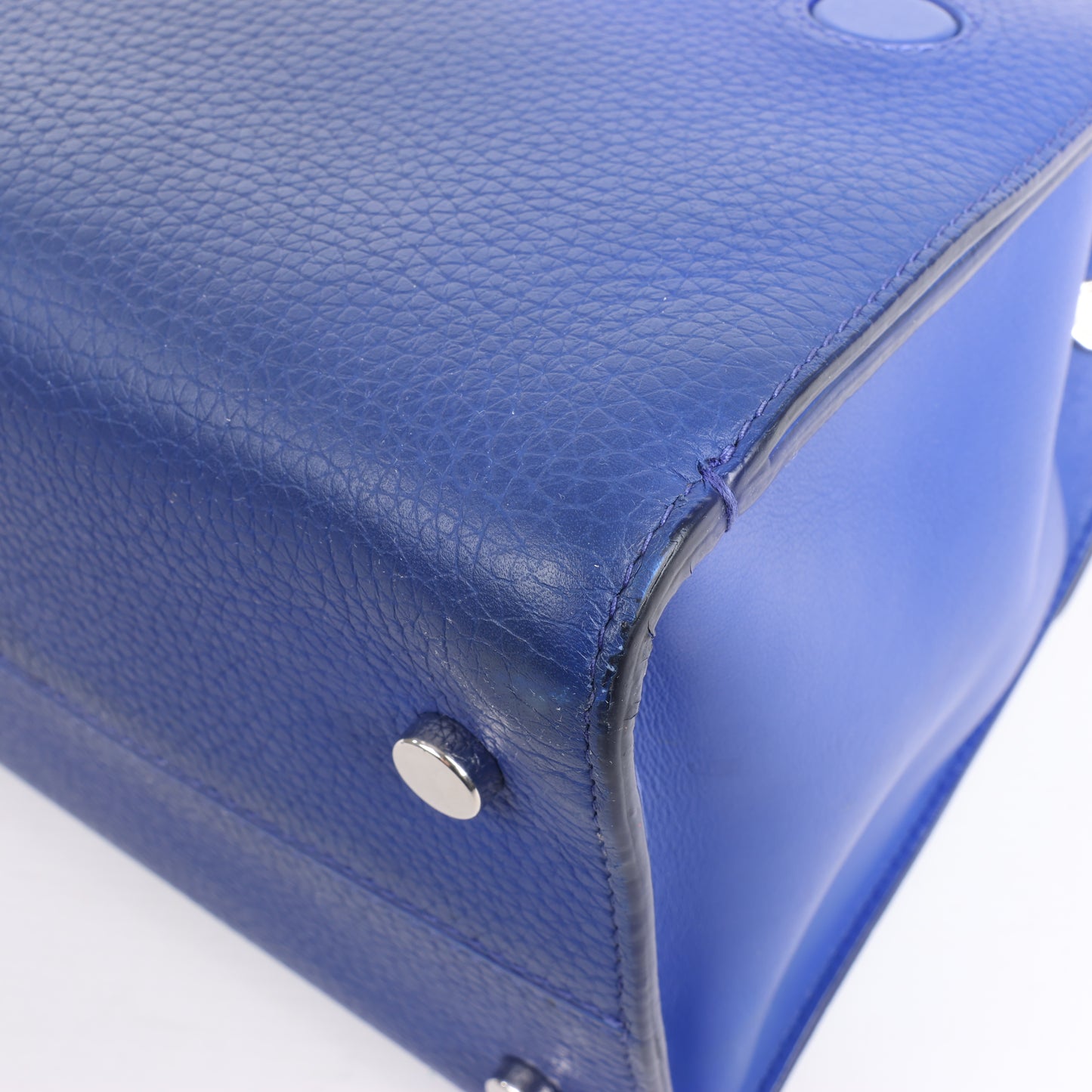 Christian Dior Diorever – Mittlere 2-Wege-Handtasche aus Leder in Blau