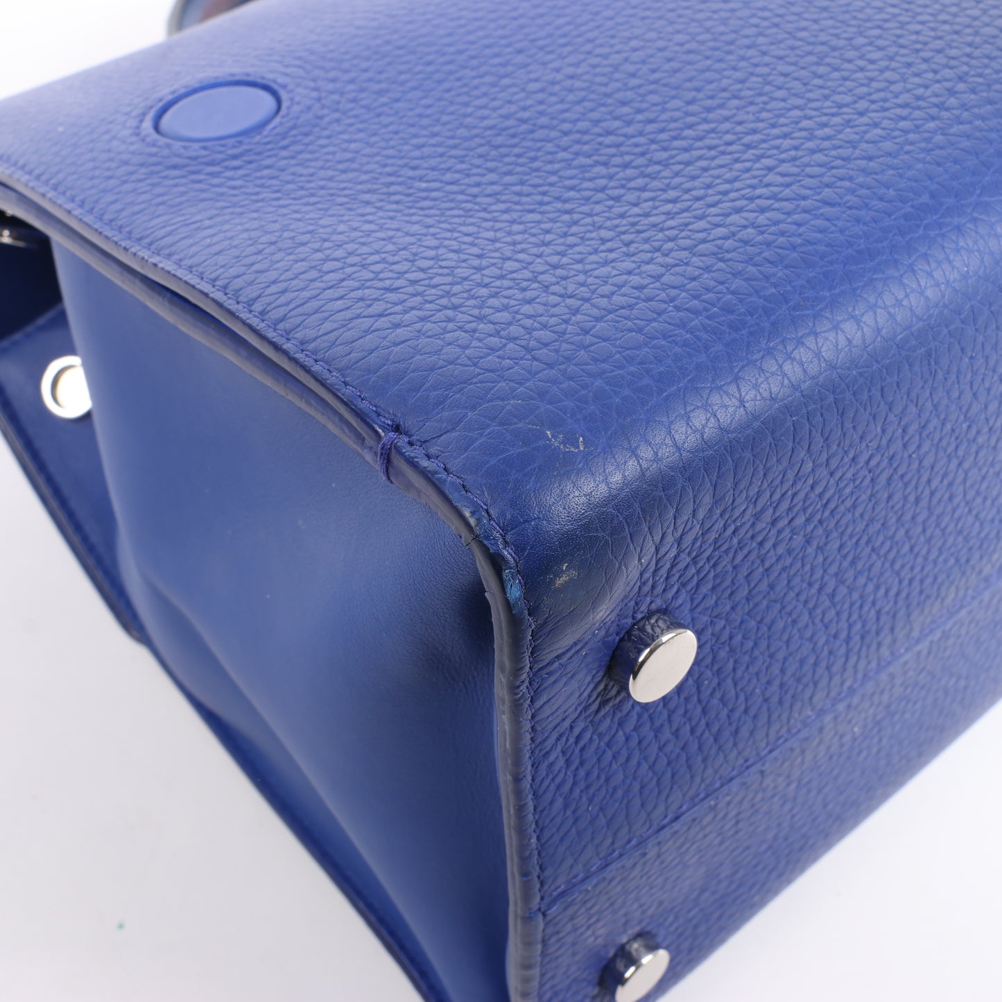 Christian Dior Diorever – Mittlere 2-Wege-Handtasche aus Leder in Blau