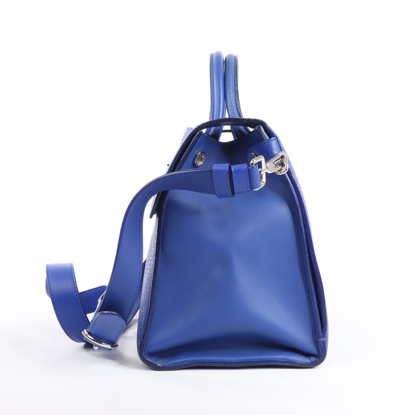 Christian Dior Diorever – Mittlere 2-Wege-Handtasche aus Leder in Blau