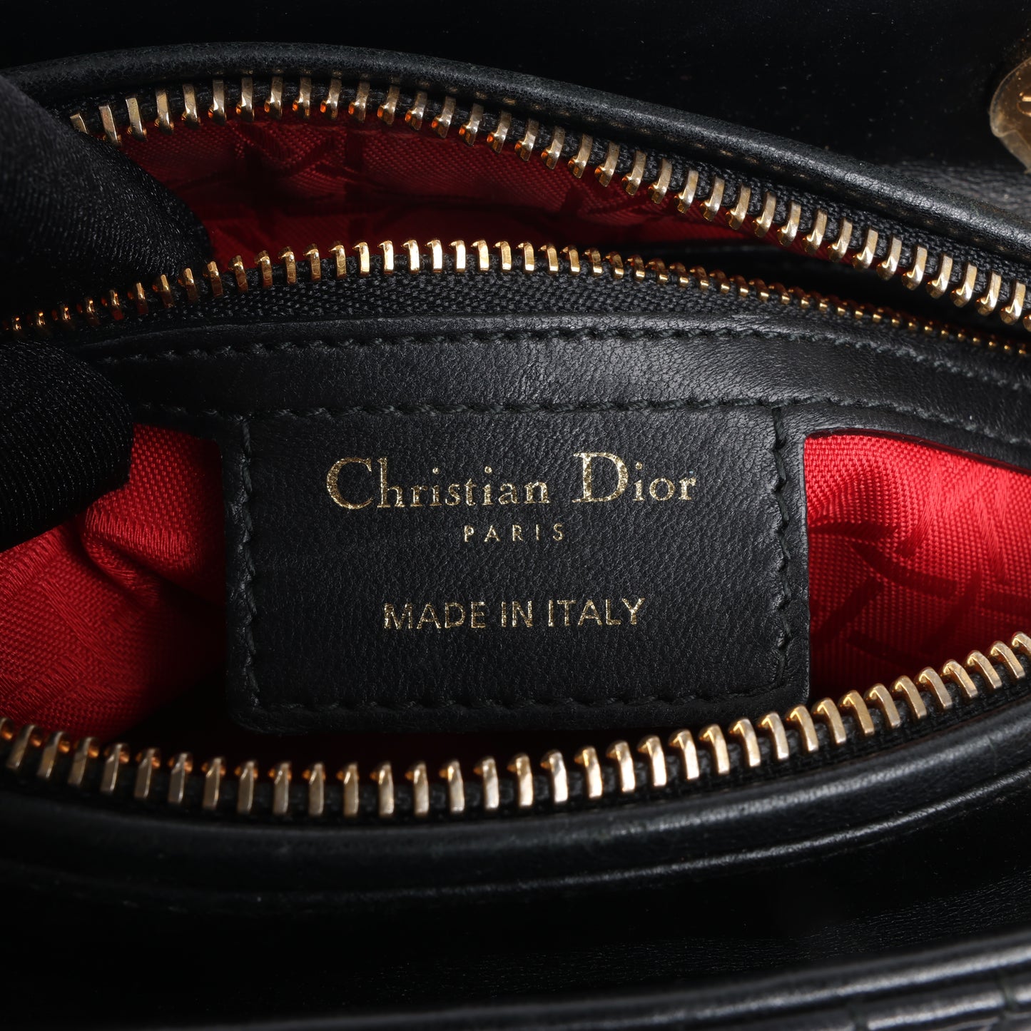 Christian Dior Lady Dior Cannage Leder Mittlere 2Way Handtasche in Schwarz