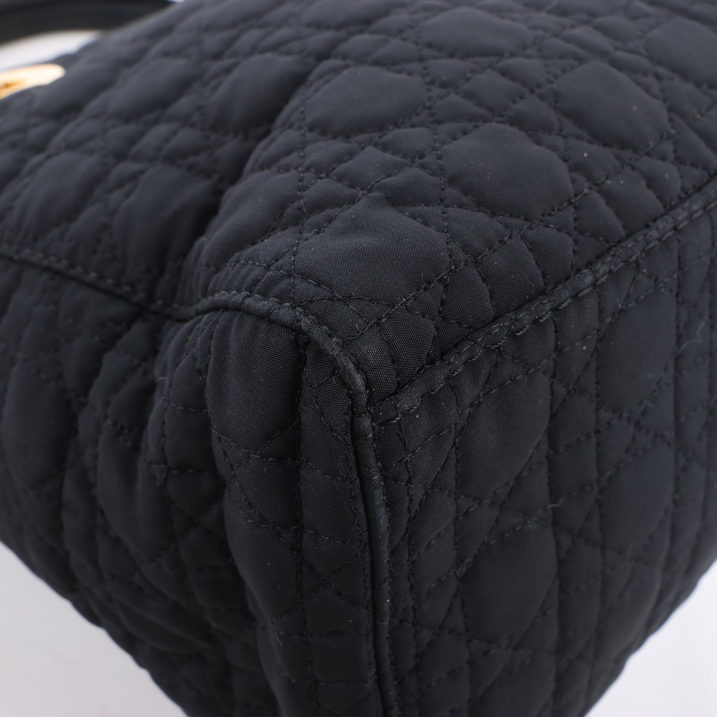 Christian Dior – Lady Dior – Cannage – Nylon-Handtasche in Schwarz