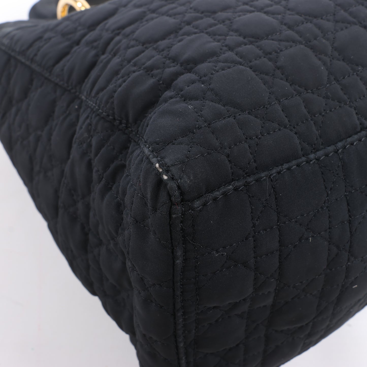 Christian Dior – Lady Dior – Cannage – Nylon-Handtasche in Schwarz