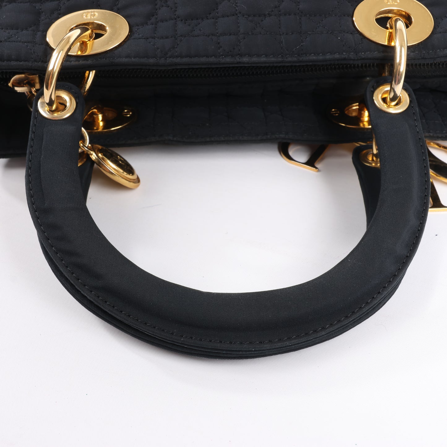 Christian Dior – Lady Dior – Cannage – Nylon-Handtasche in Schwarz