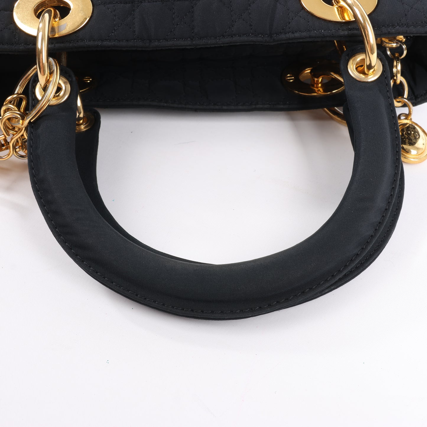 Christian Dior – Lady Dior – Cannage – Nylon-Handtasche in Schwarz