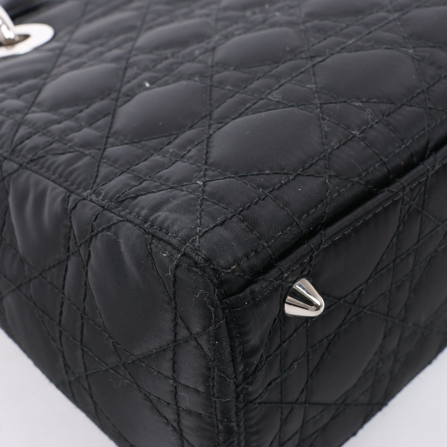 Christian Dior – Lady Dior – Cannage – Nylon-Handtasche in Schwarz