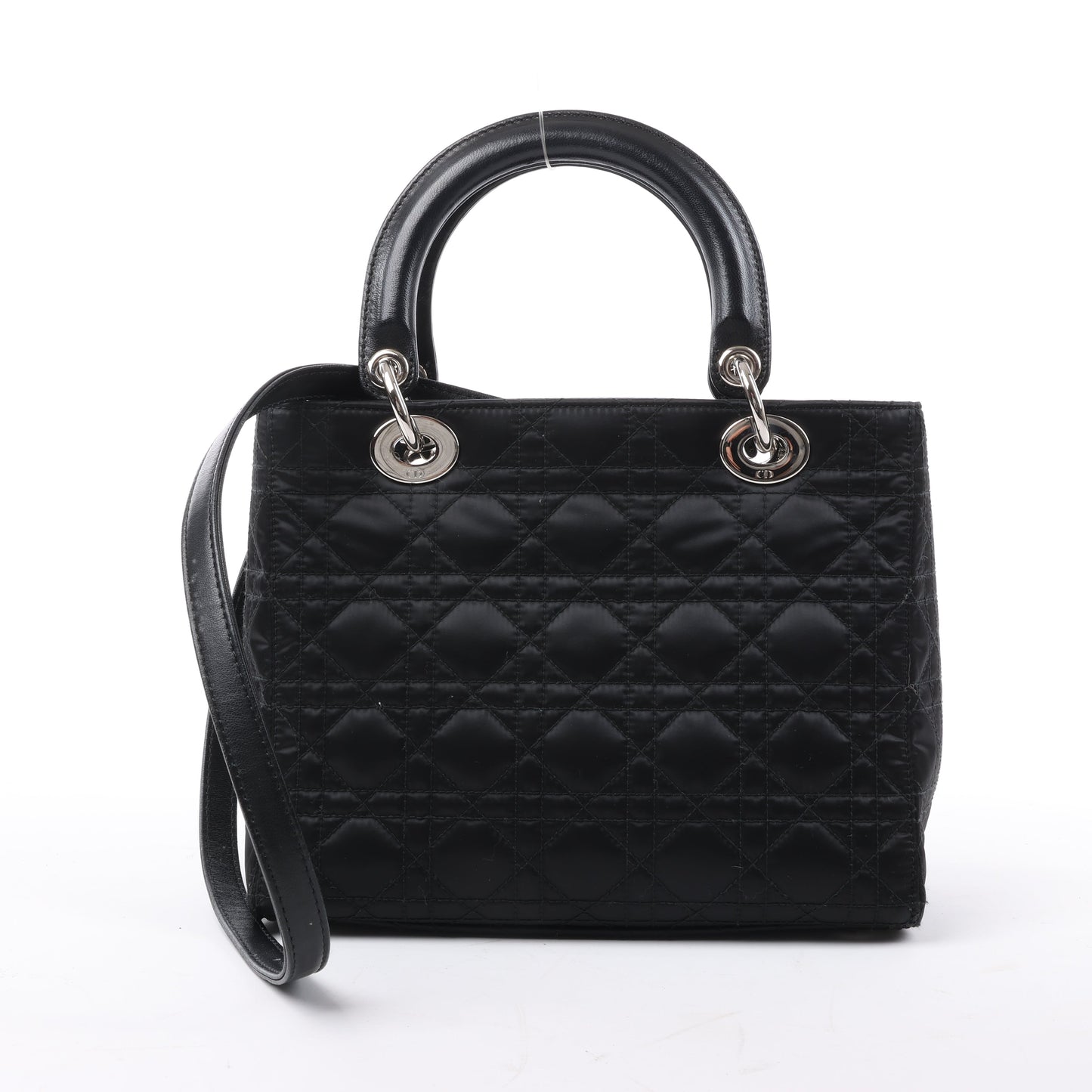 Christian Dior – Lady Dior – Cannage – Nylon-Handtasche in Schwarz