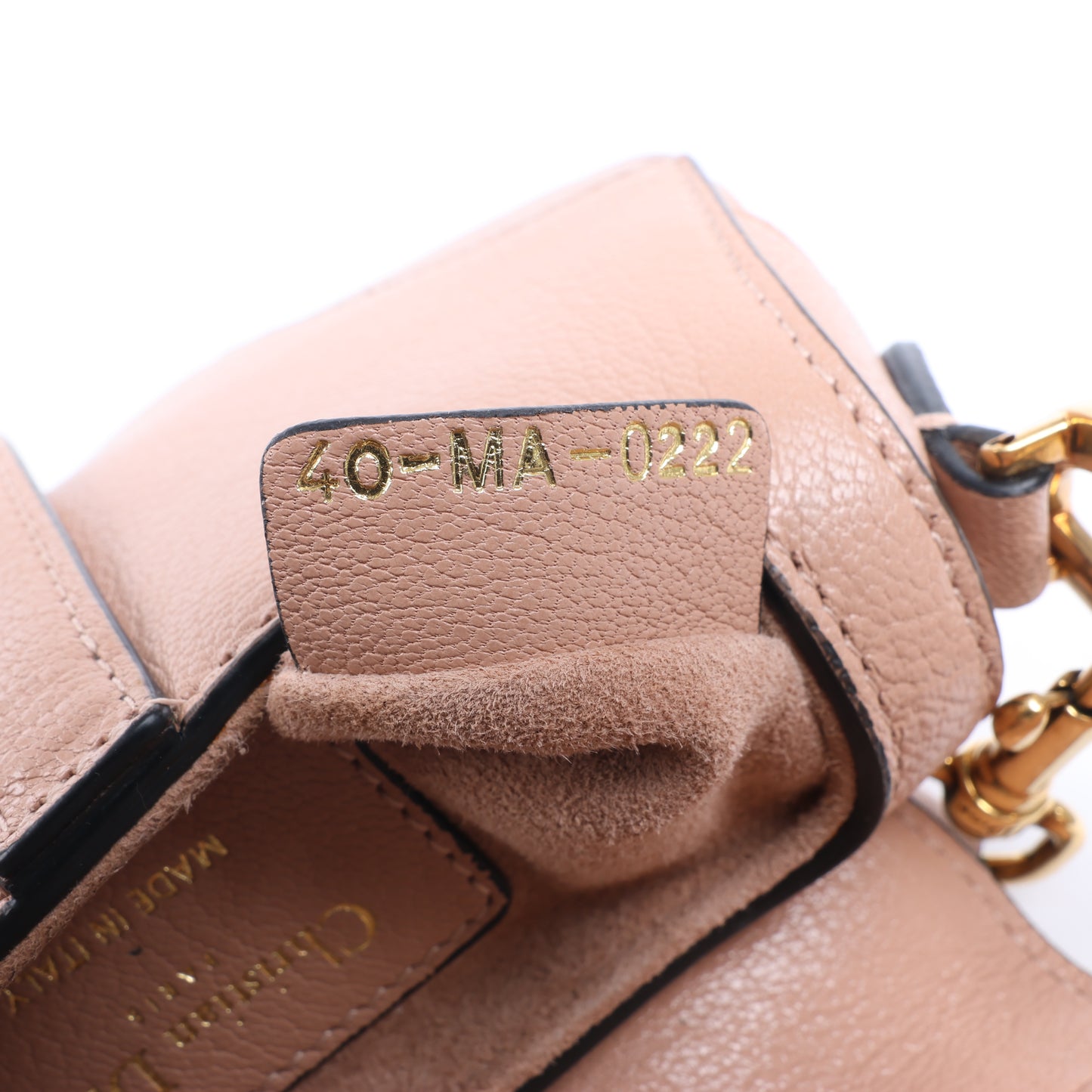 Christian Dior – Saddle Micro Bag – 2-Wege-Handtasche aus Leder in Blush