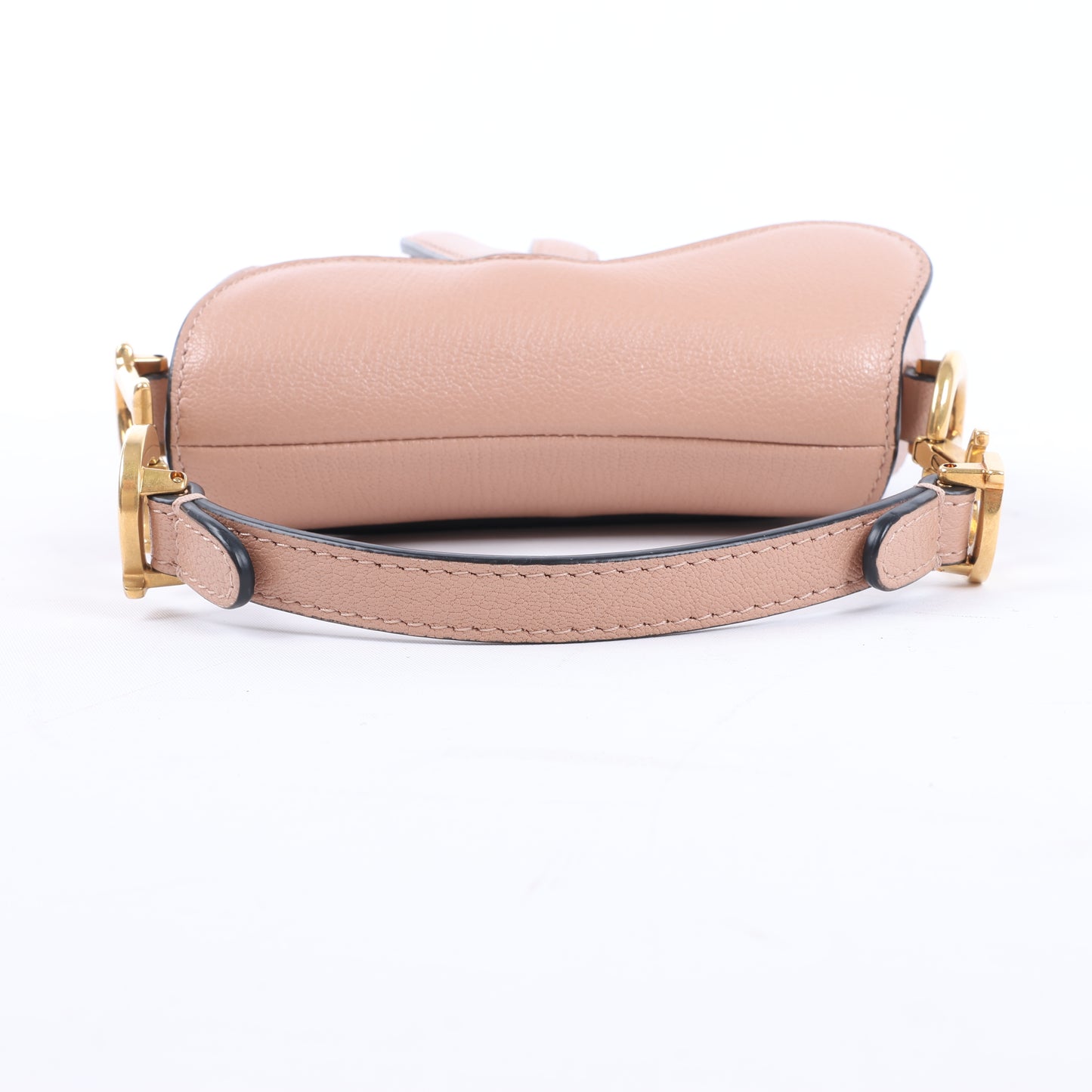 Christian Dior – Saddle Micro Bag – 2-Wege-Handtasche aus Leder in Blush