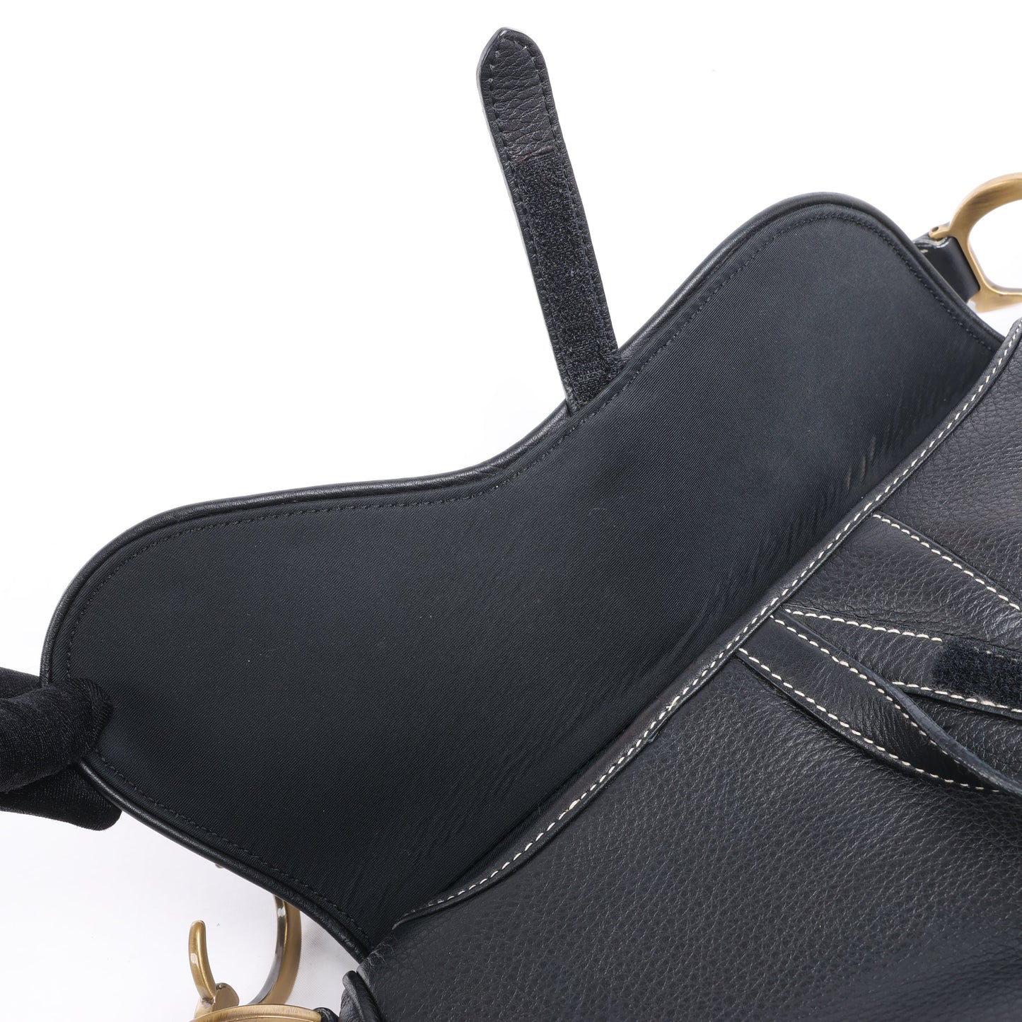 Christian Dior Saddle Classic Bag Leder 2Way Handtasche in Schwarz