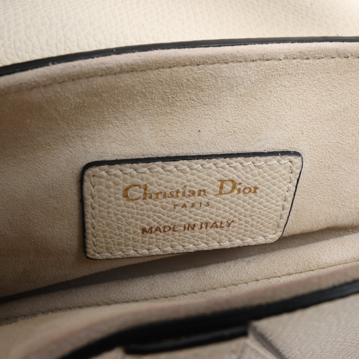 Christian Dior Saddle Mini Bag Lederhandtasche in Ecru