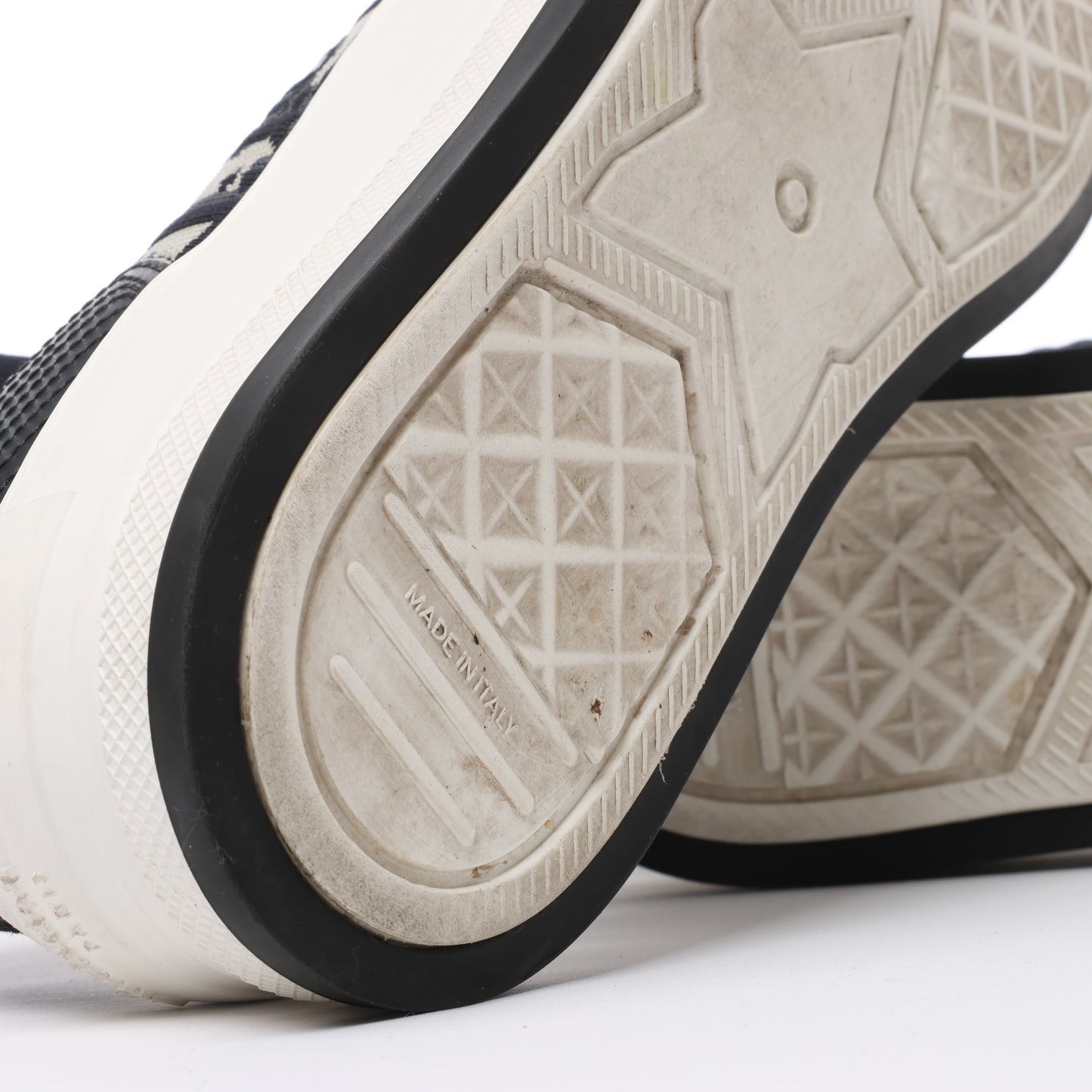 Dior Walk'n'Dior Plateau-Sneaker „Dior Oblique“ aus technischem Mesh und Kalbsleder in Tiefblau, Größe 40 EU