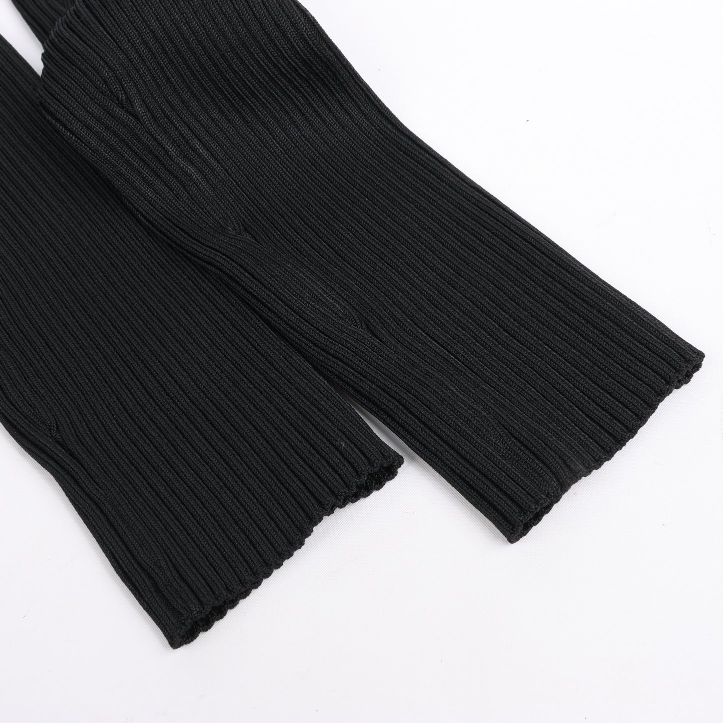 Coperni Cut-Out Rippstrick-Top in Schwarz, Größe L