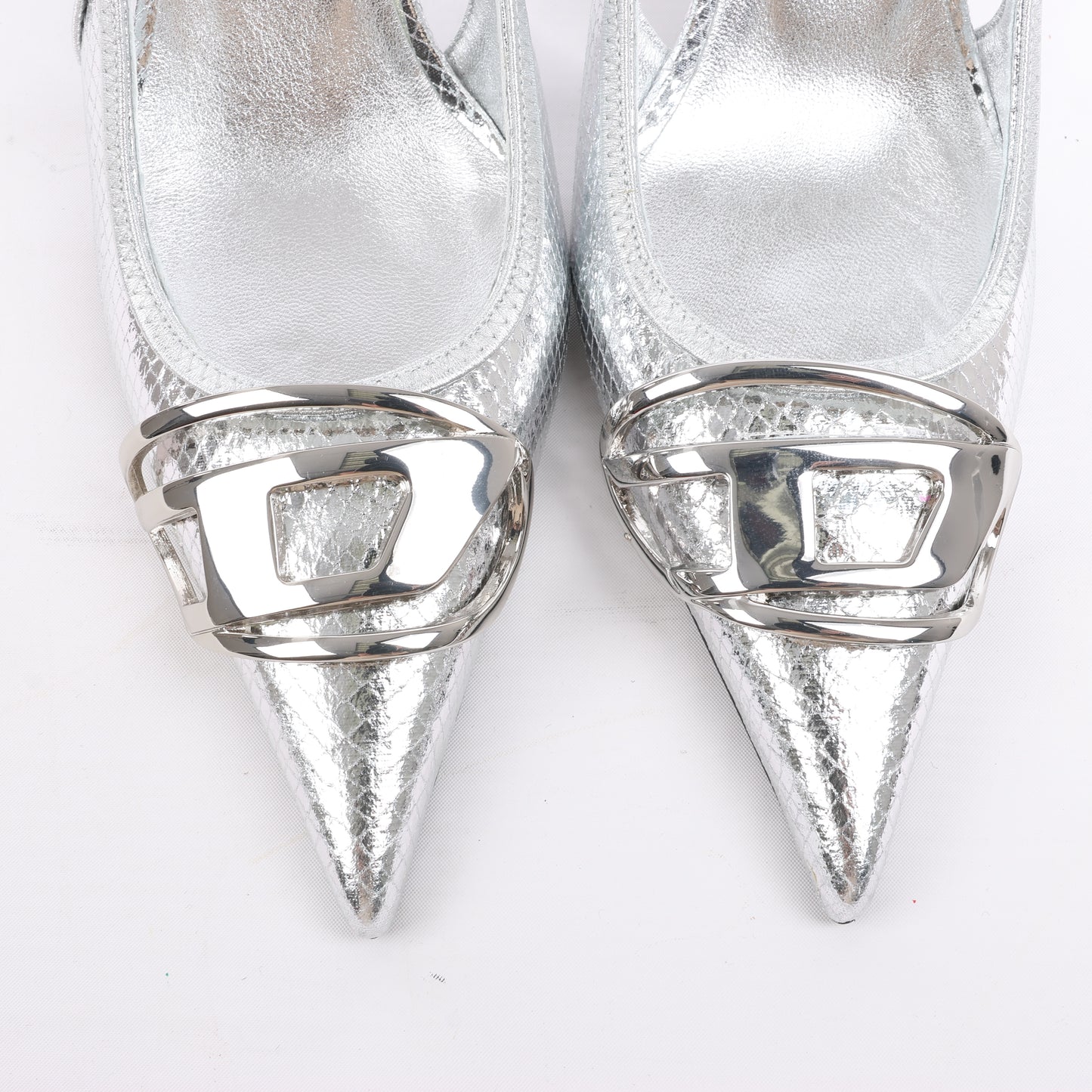 Diesel D-Venus Sb Lack-Slingback-Pumps mit Prägung, Größe 38 EU