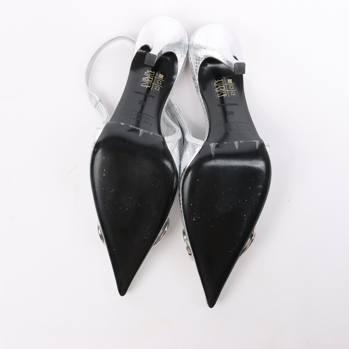 Diesel D-Venus Sb Lack-Slingback-Pumps mit Prägung, Größe 38 EU