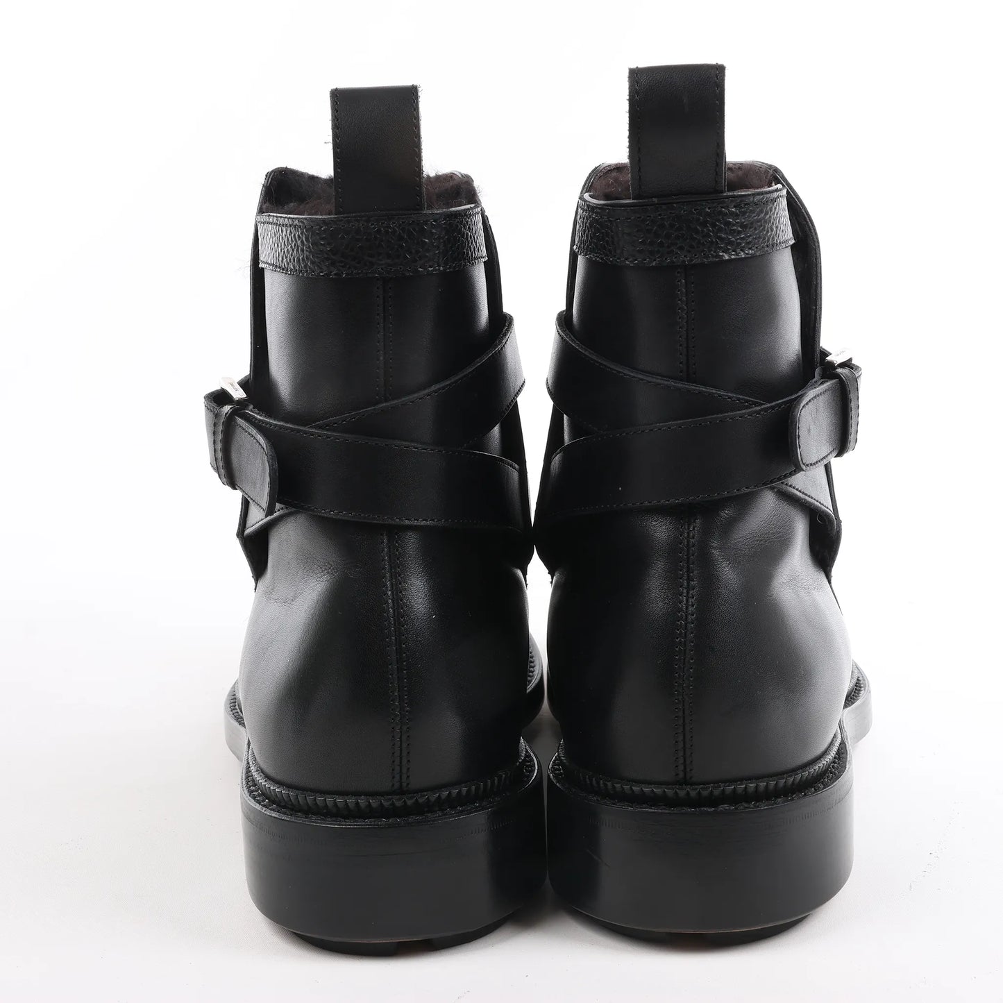 DIOR HOMME Leather Ankle Boots in Black 15HSU, Size 43 EU