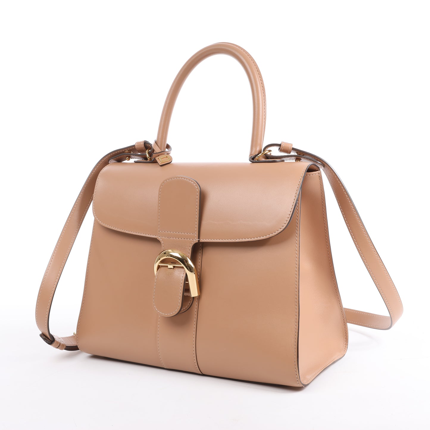 Delvaux Brillant MM Leder 2Way Handtasche in Beige