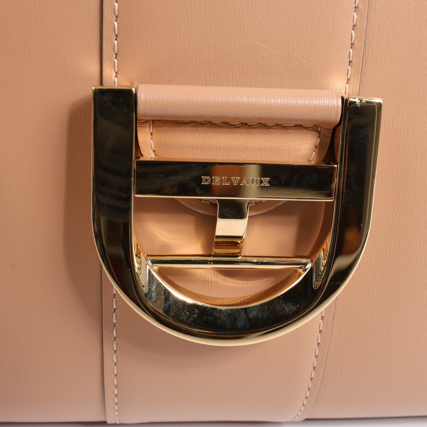 Delvaux Brillant MM Leder 2Way Handtasche in Beige