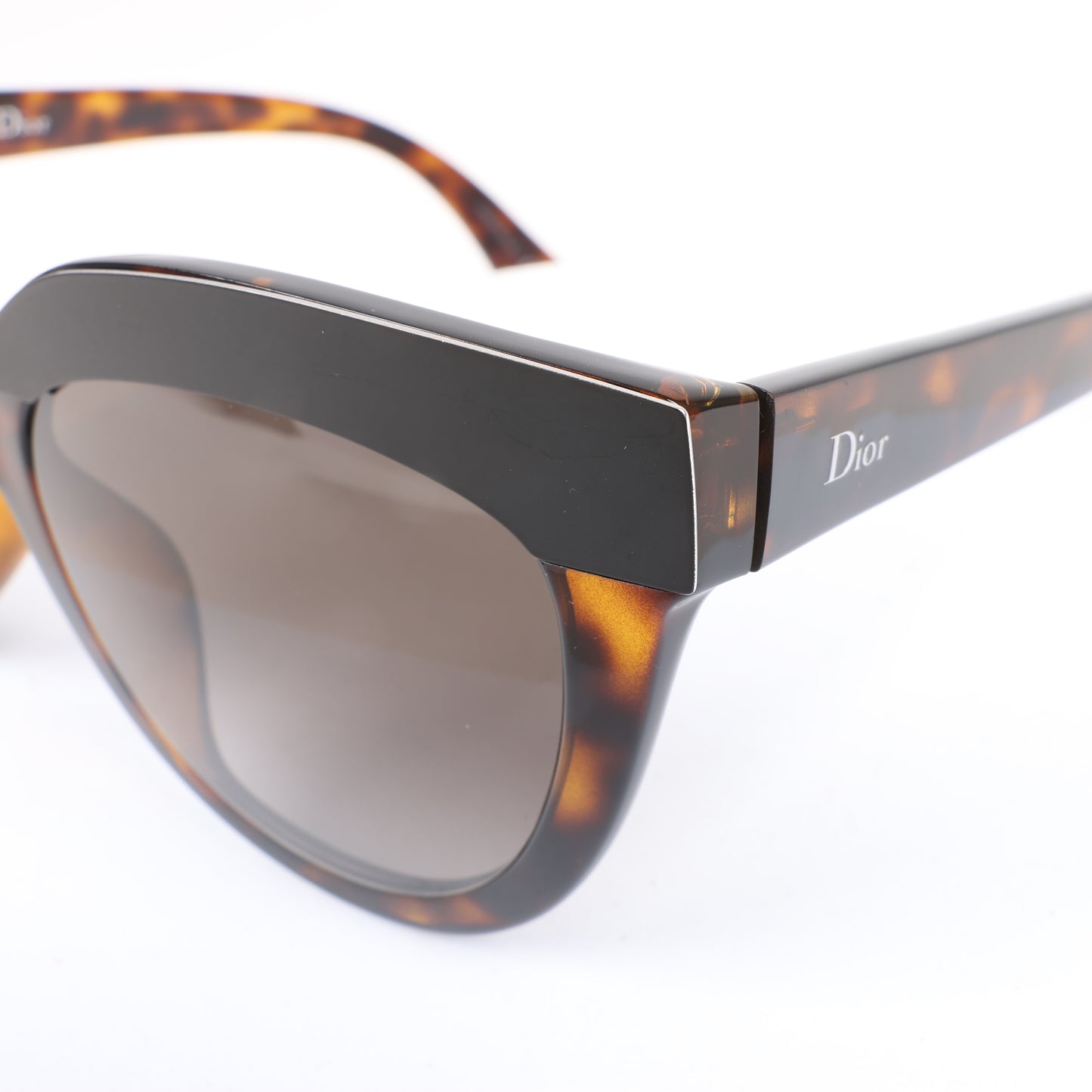 Dior Brown Havana Dior Soft 1 Cat Eye Sunglasses
