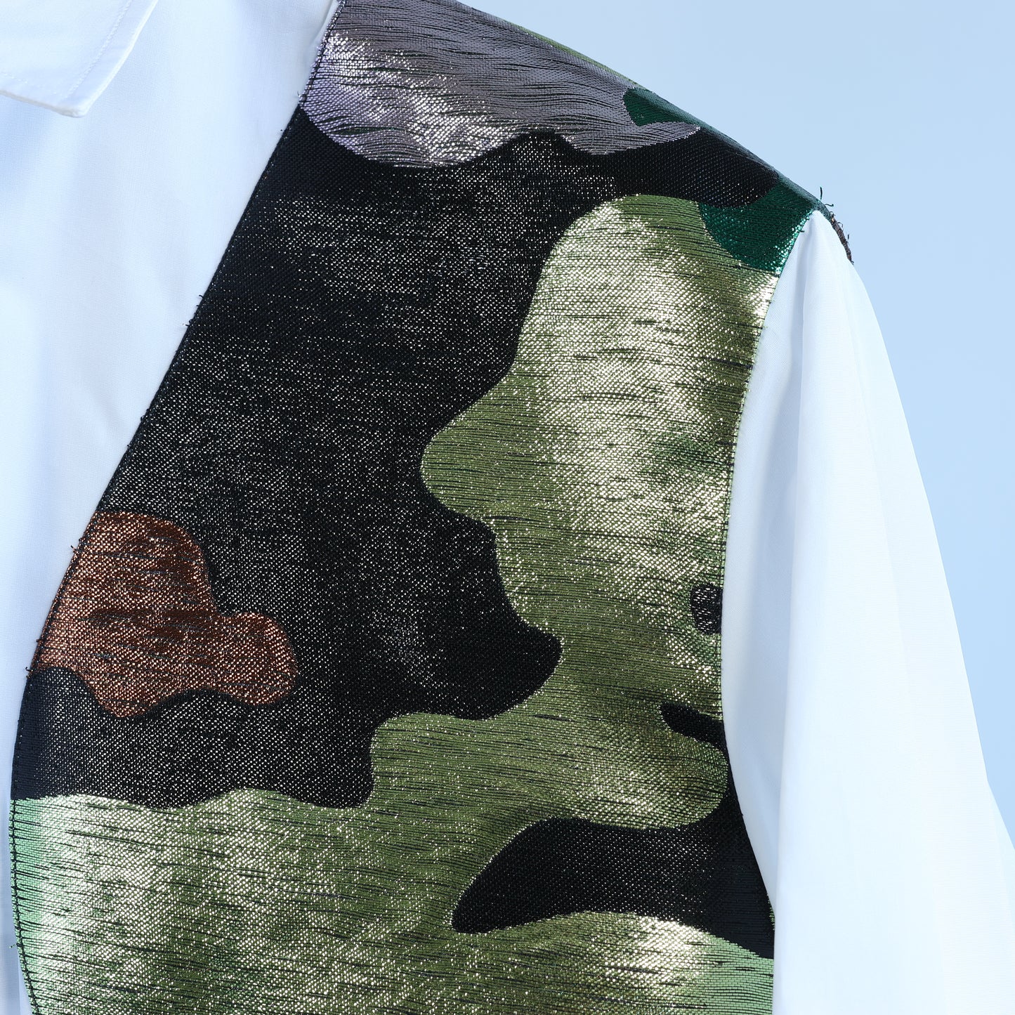 Dsquared2 Camouflage Panel Weißes Hemd, 48 IT