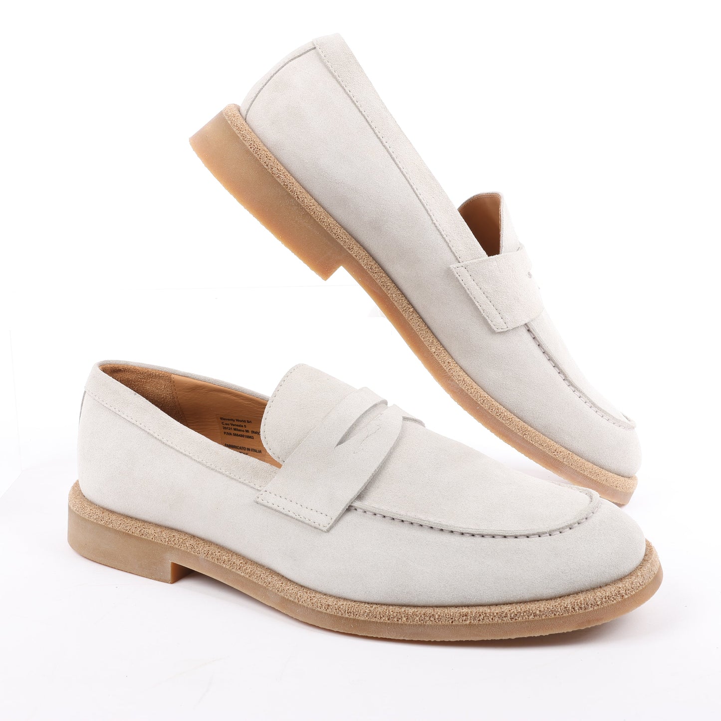 ELEVENTY Wildleder-Loafer in Hellgrau, Seite 44 EU