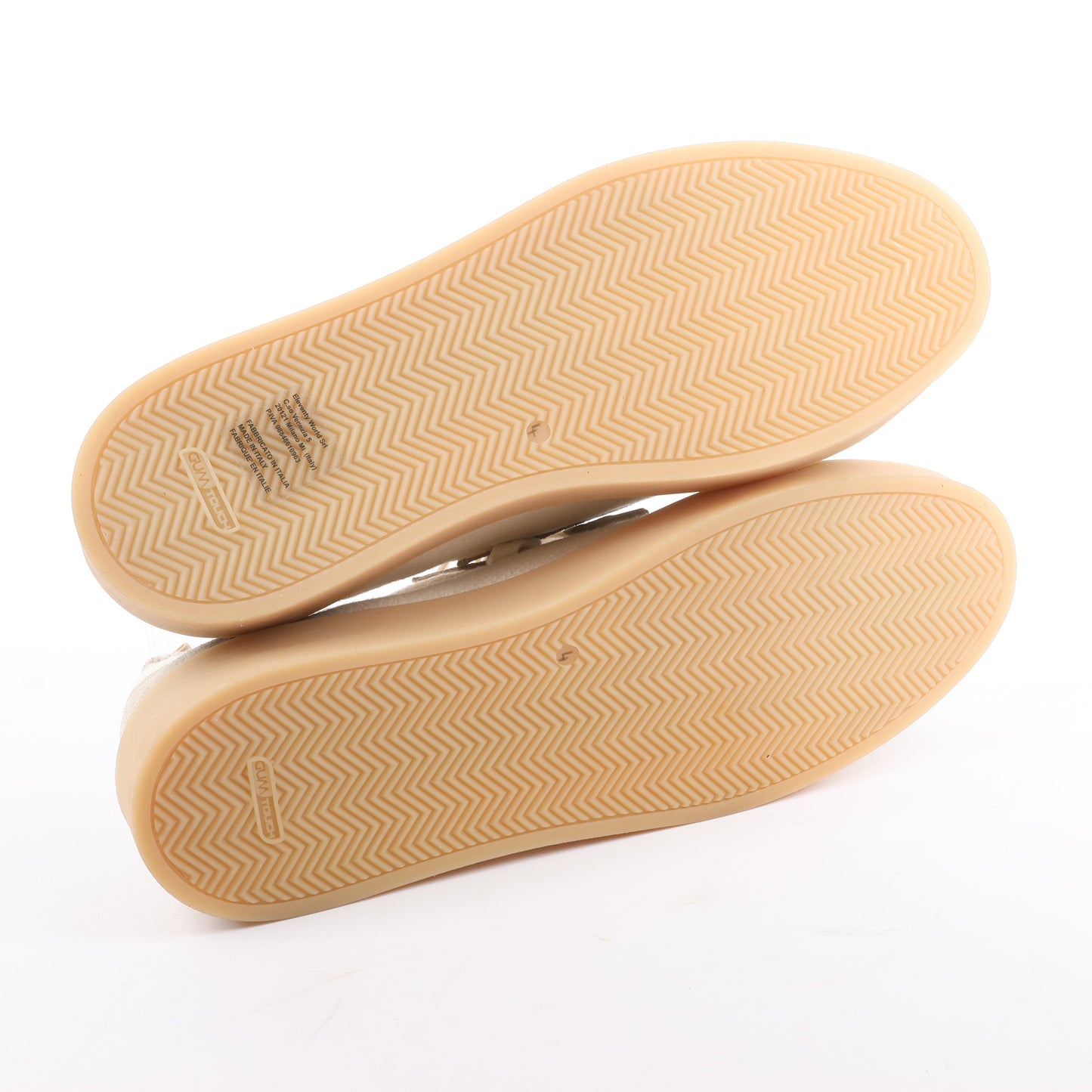 ELEVENTY Panelled Knitted Sneakers in Beige, Size 44 EU