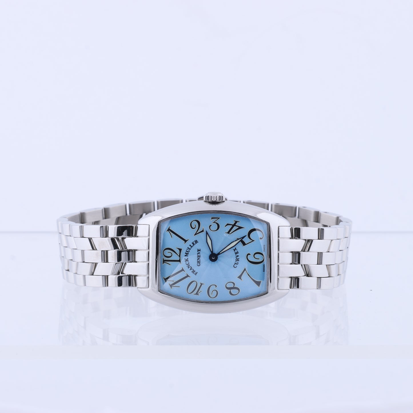 Franck Muller Tonneau Curvex 722 SS QZ Blue-Face Watch