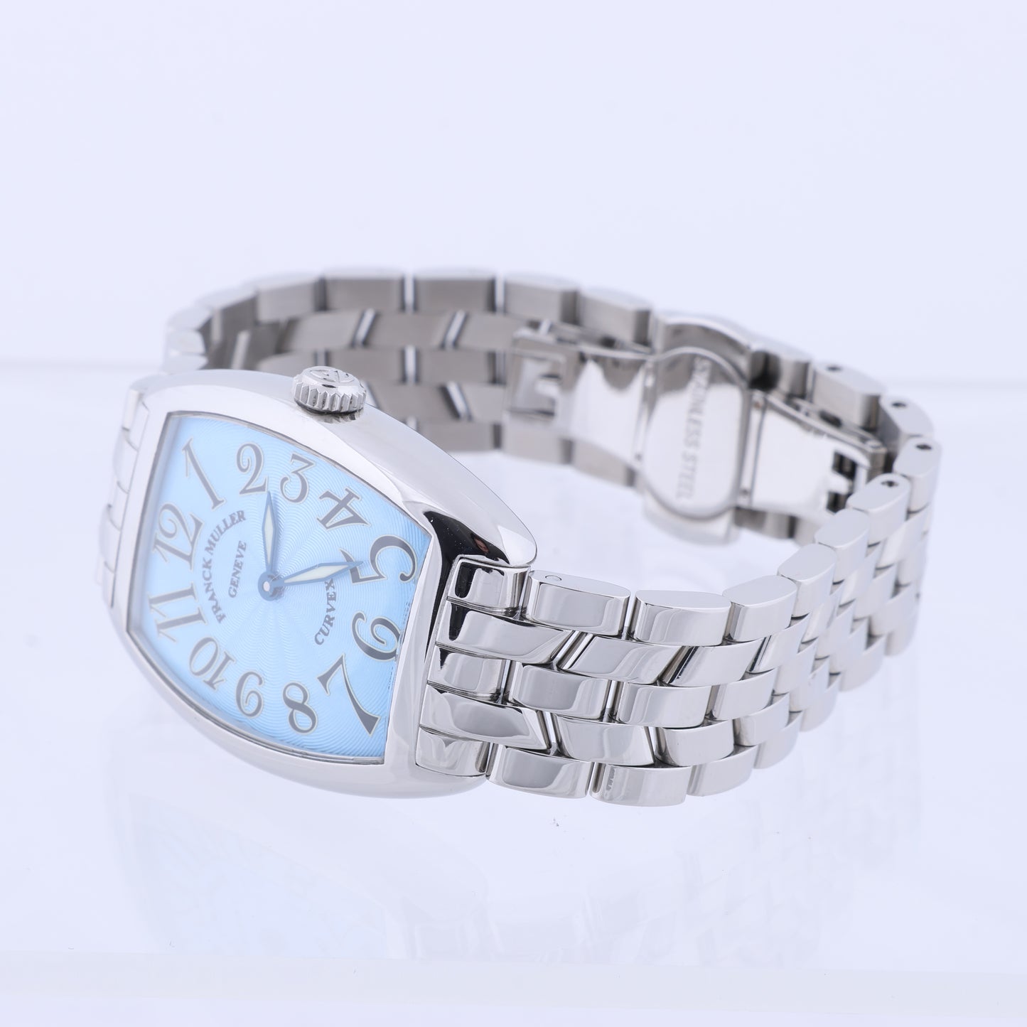 Franck Muller Tonneau Curvex 722 SS QZ Blue-Face Watch