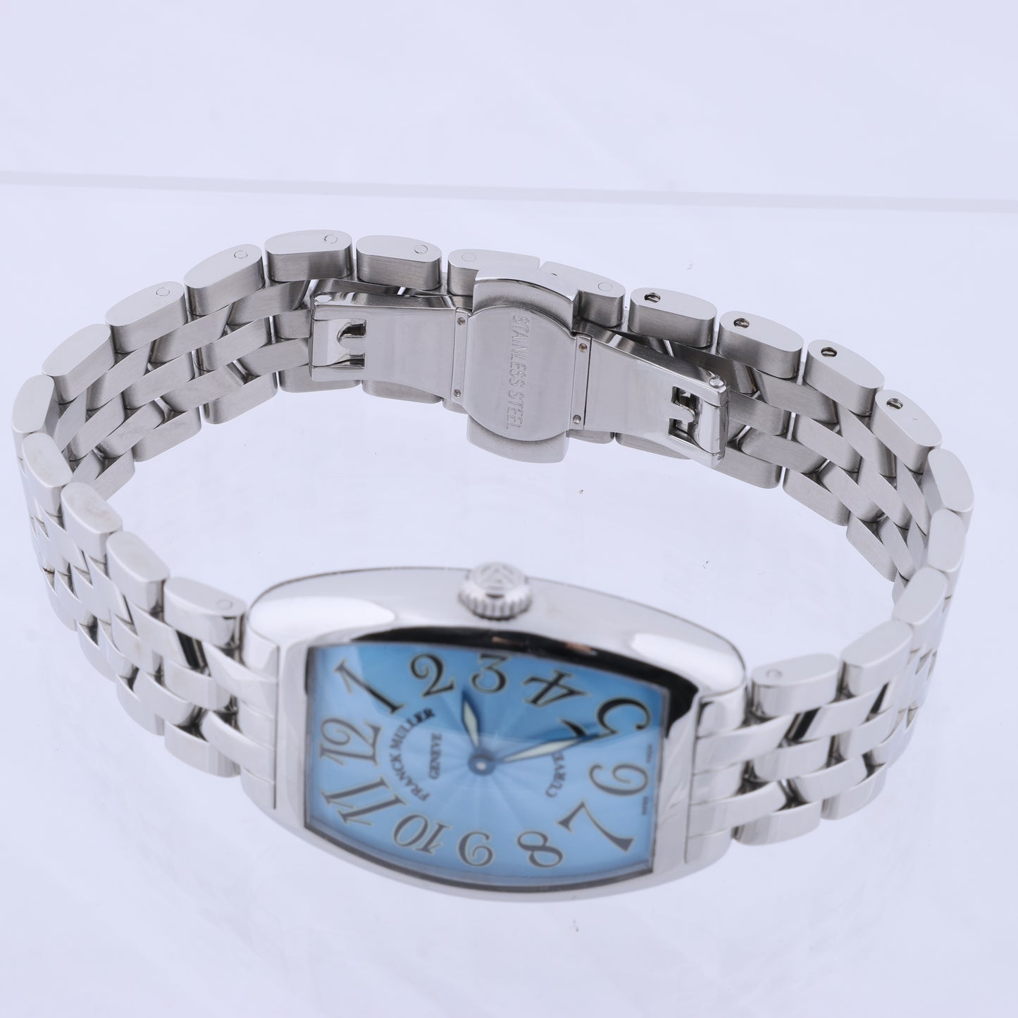 Franck Muller Tonneau Curvex 722 SS QZ Blue-Face Watch