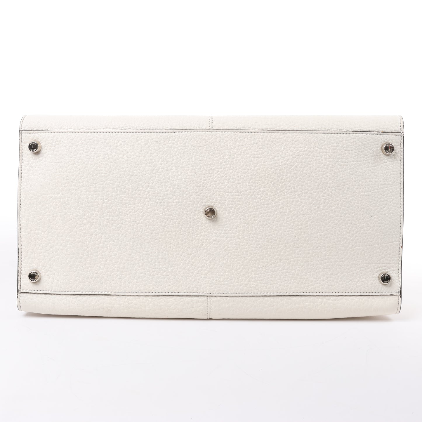 Fendi Peek-a-boo X-light Lederhandtasche in Weiß 7VA448