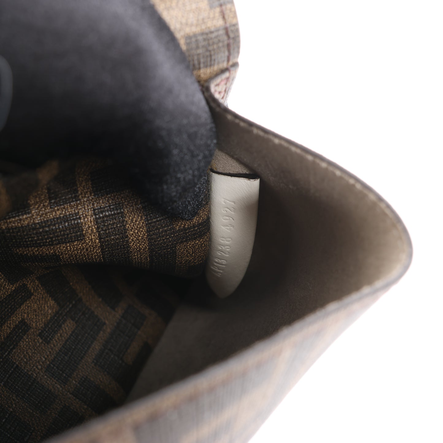 Fendi Peek-a-boo X-light ICU Co., Ltd. Lederhandtasche in Beige 7VA528