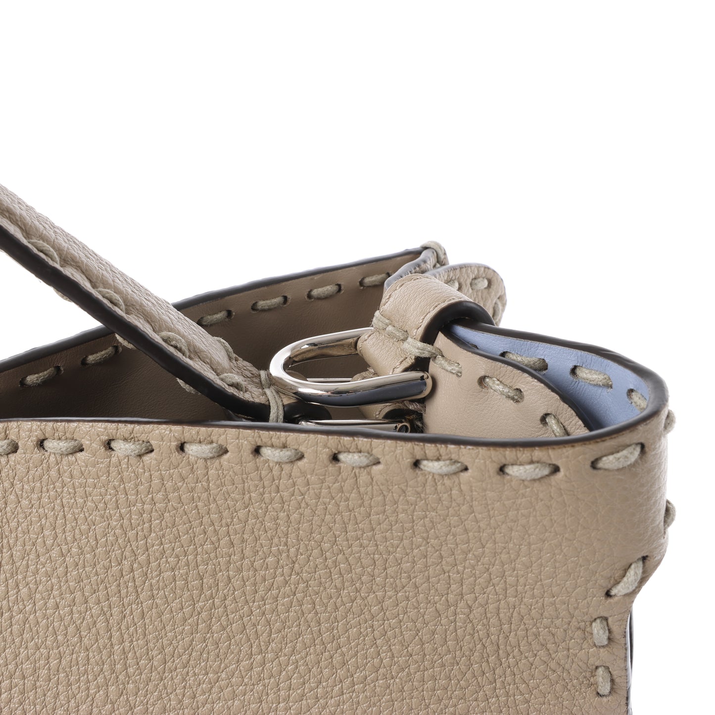 Fendi Peek-a-boo X-light ICU Co., Ltd. Lederhandtasche in Beige 7VA528