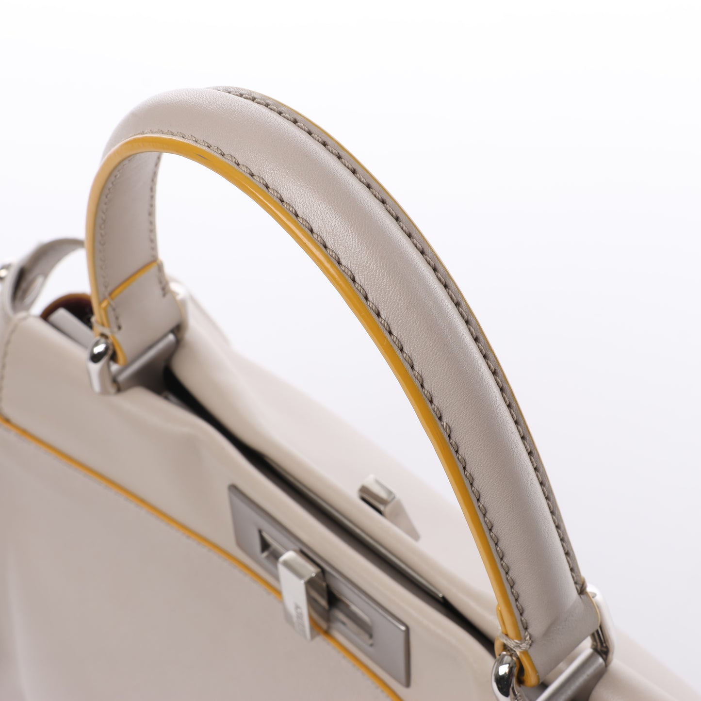 Fendi Peekaboo Regular Leather 2Way Handbag in Gray