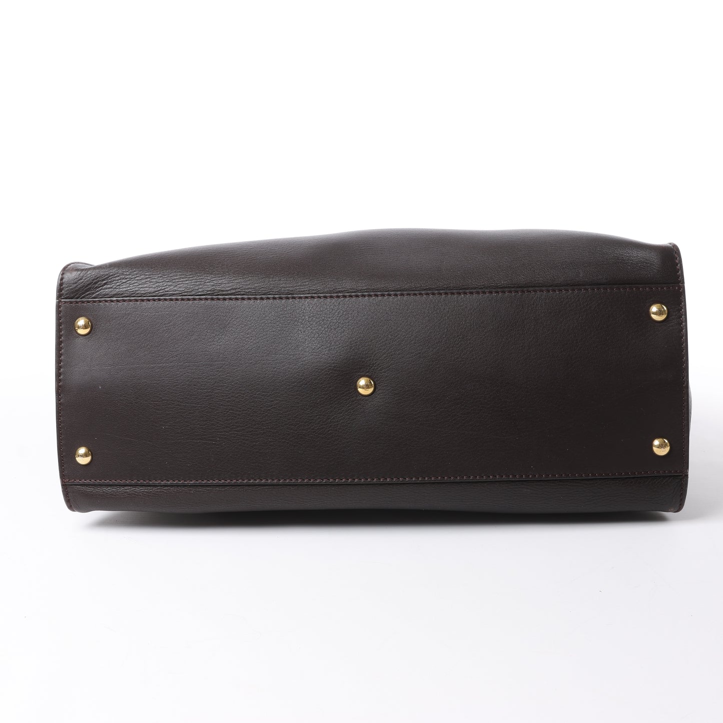 Fendi Peekaboo Large Leather 2way Handbag in Brown 8BN210