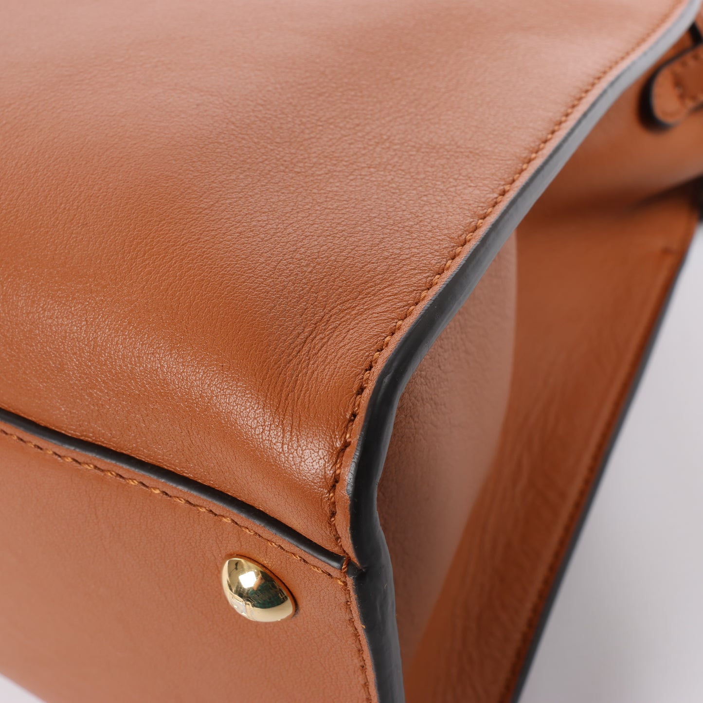 Fendi Peek-a-boo X-light Leather 2 Way Shoulder Bag in Brown