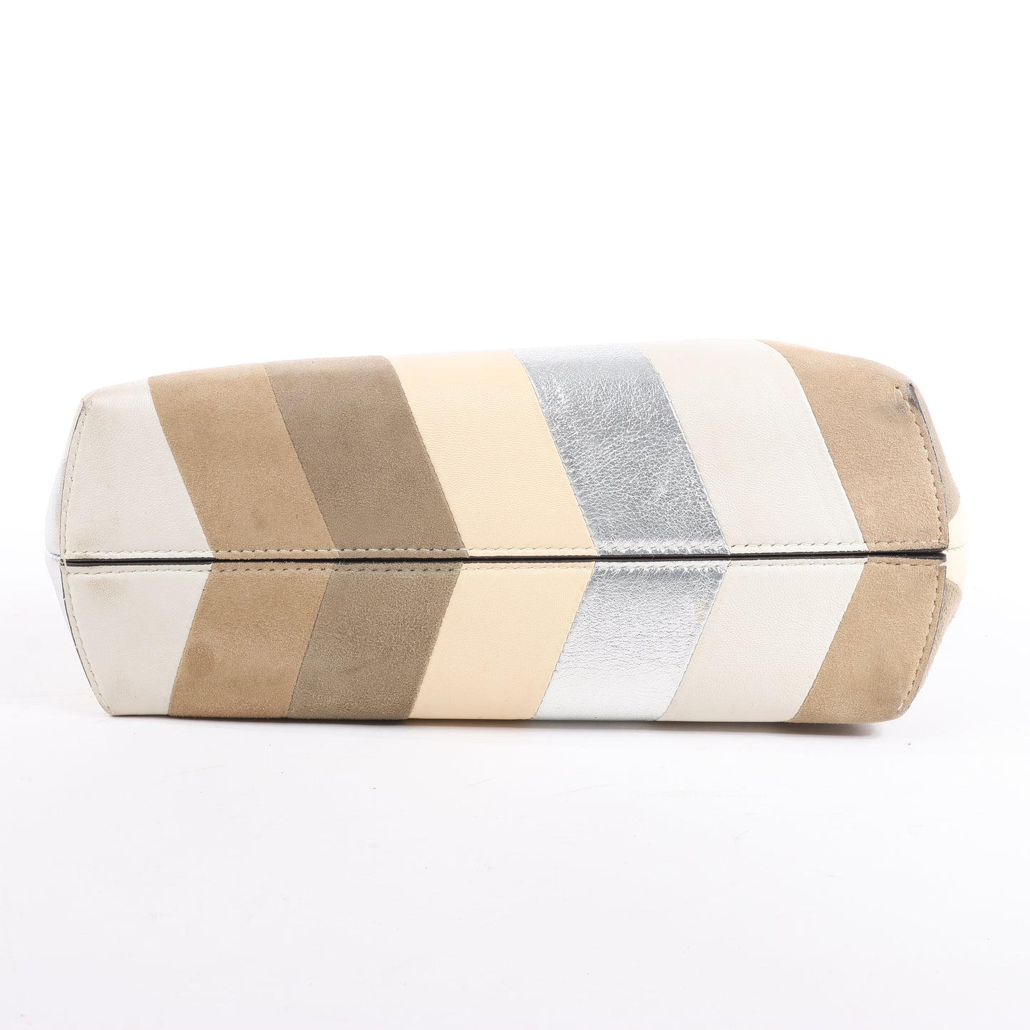 FENDI First Leather x Wildleder-Umhängetasche in Beige 8BP129