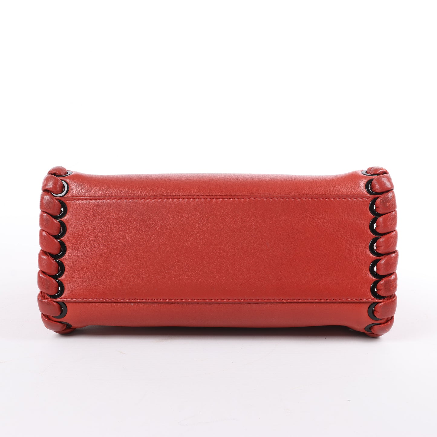 Fendi Peekaboo Mini Leather 2Way Handbag in Red 8BN244