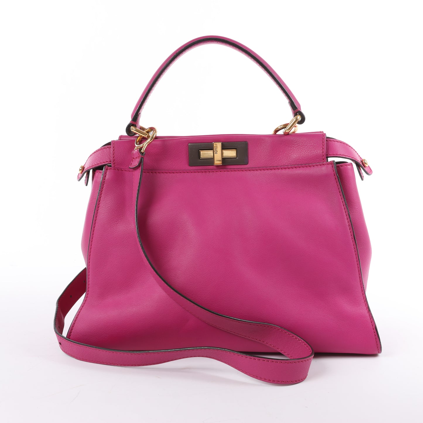 Fendi Peekaboo Regular Leather 2way Handbag in Pink 8BN290