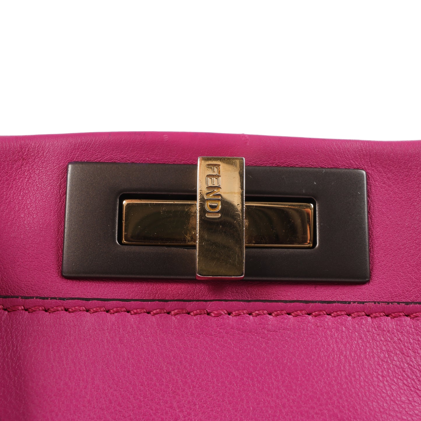 Fendi Peekaboo Regular Leather 2way Handbag in Pink 8BN290