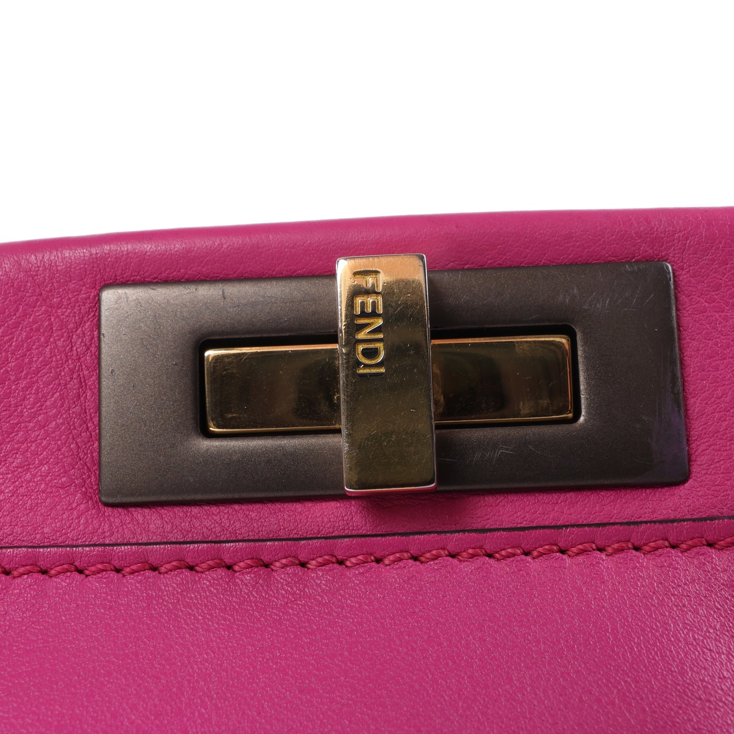 Fendi Peekaboo Regular Leather 2way Handbag in Pink 8BN290