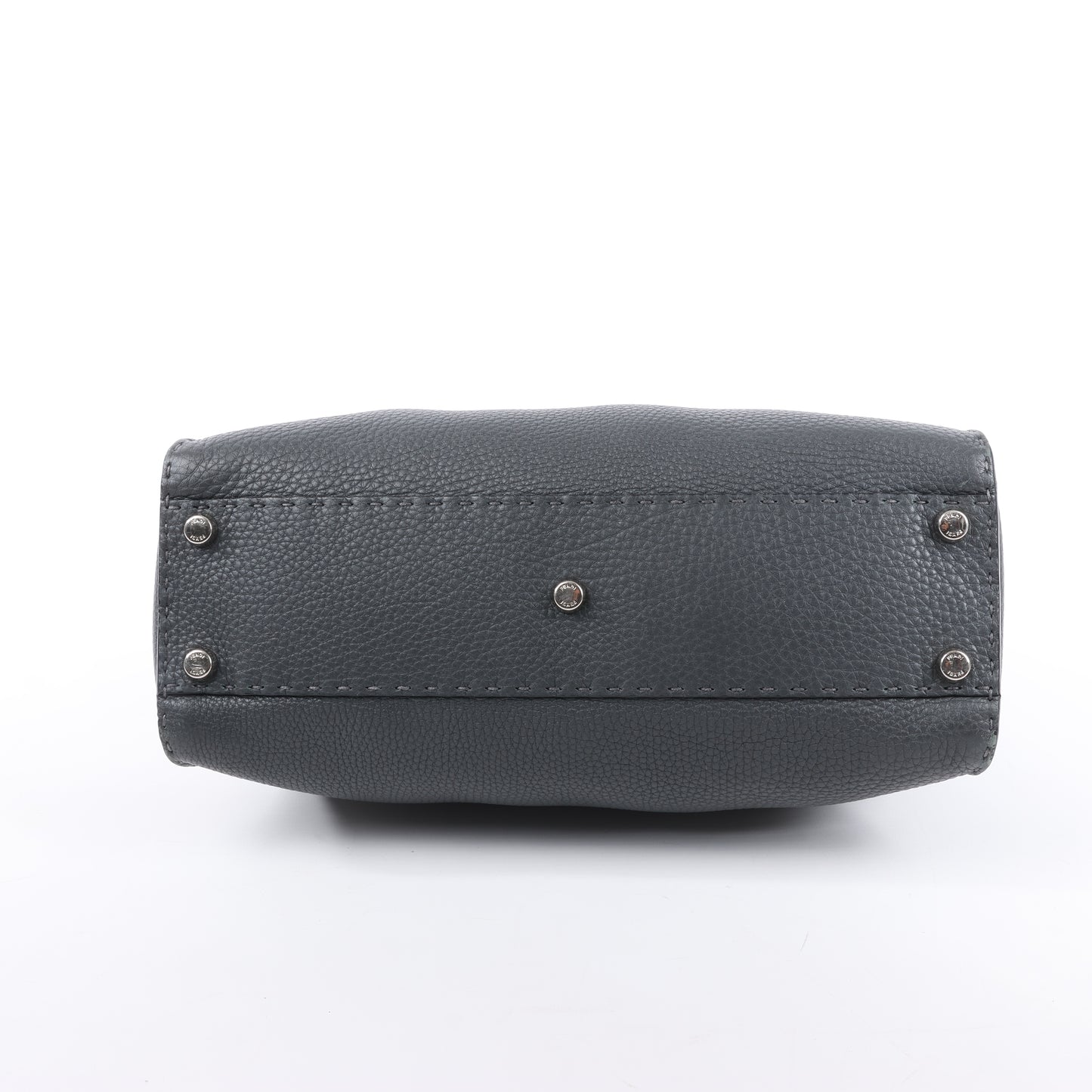 Fendi Peekaboo Regular Selleria Leder 2Way Handtasche in Grau 8BN226