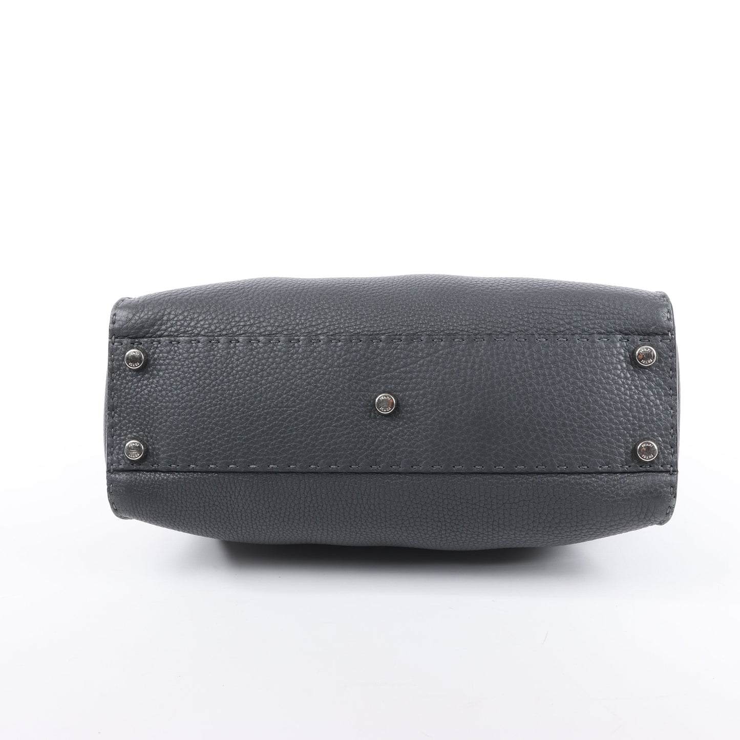 Fendi Peekaboo Regular Selleria Leder 2Way Handtasche in Grau 8BN226