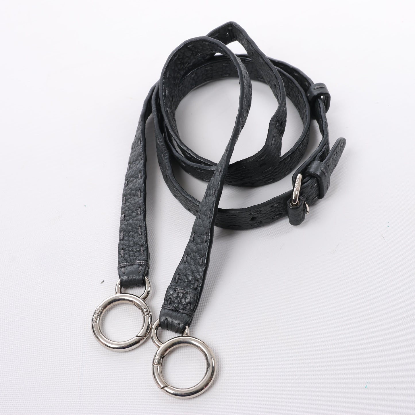 Fendi Peekaboo Regular Selleria Leder 2Way Handtasche in Grau 8BN226